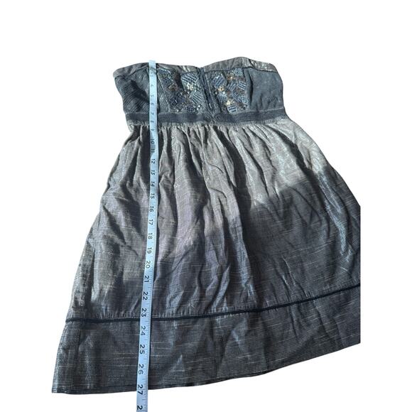 Y2K Staring at Stars Strapless Metallic Mini Dress Size 8 - Picture 11 of 12